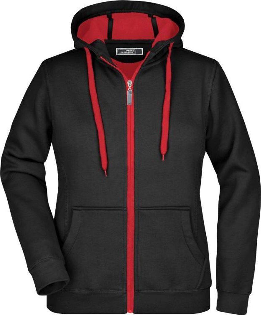 Sportive Jacke mit Kapuze black/red, Gr. M Produktbild 