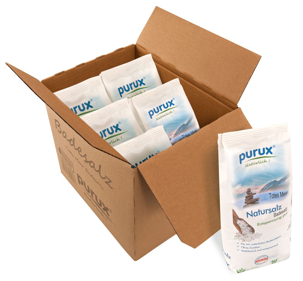 Totes Meer Salz Badesalz Naturweiß ( 6x1kg Beutel ) Produktbild 
