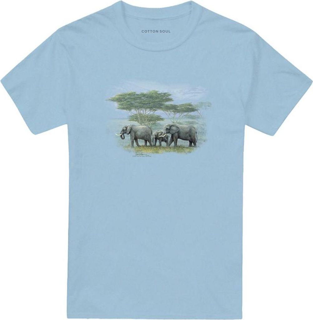 Wildlife - "Heart Of Africa" T-Shirt für Herren/Damen Uni TV27281 (S) (Hellblau)
