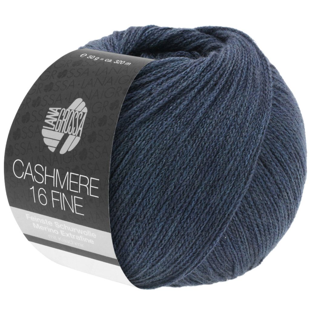 Lana Grossa - Cashmere 16 Fine 0039 dunkles rauchblau Produktbild 