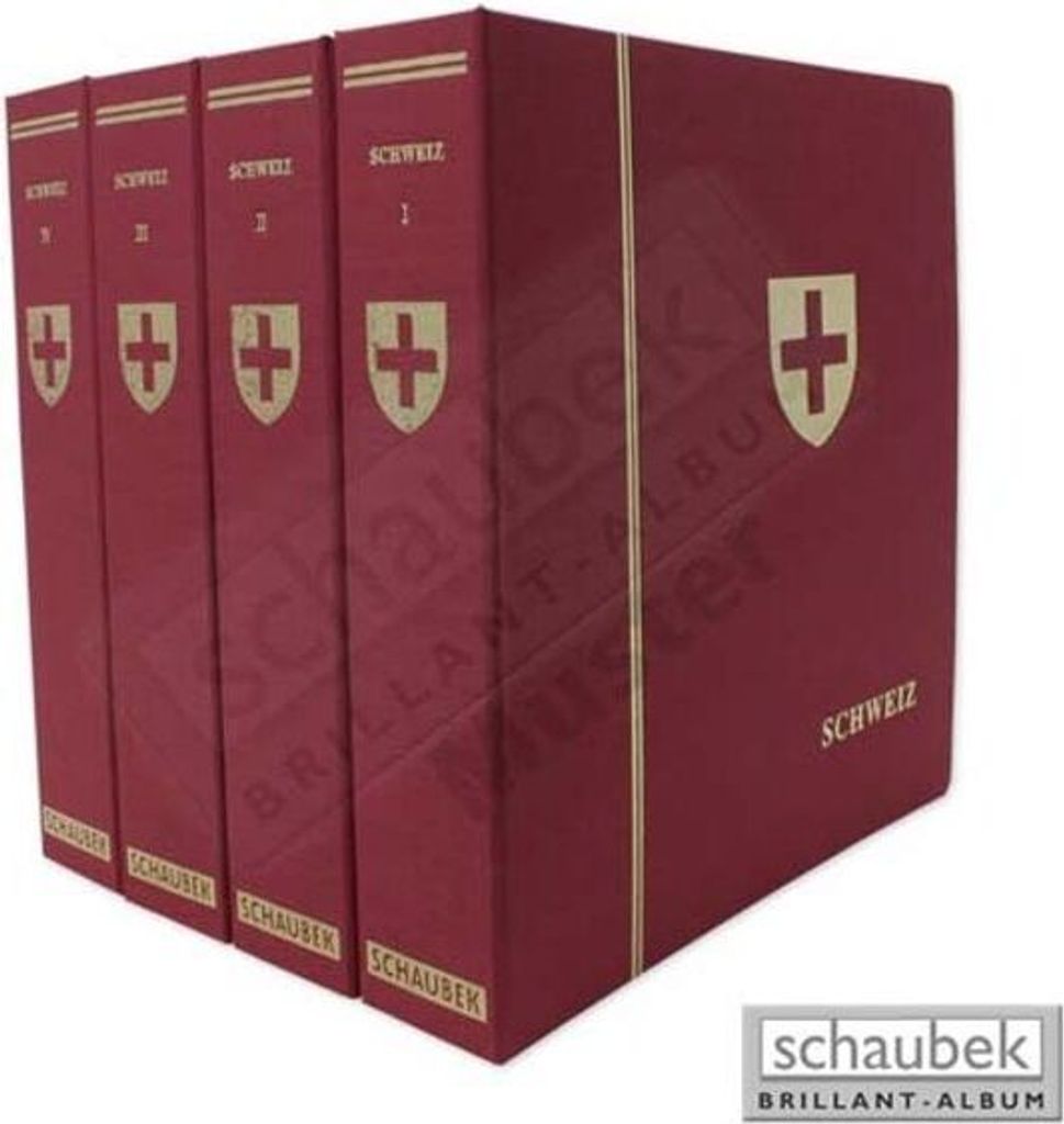 Schaubek Ganzleinen-Schraubbinder Deutsches Reich mit Länderprägung und Wappen ohne Schutzkassette