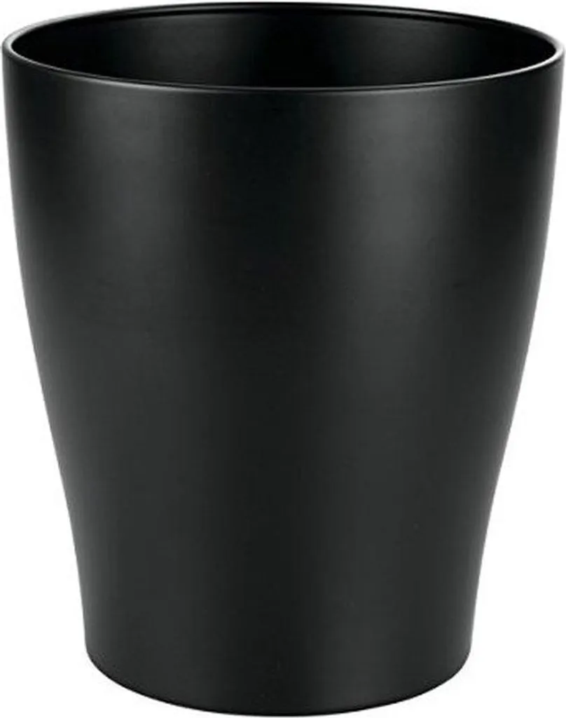 Poubelle salle de bain noire 5 litres en métal - Petit format sans couvercle