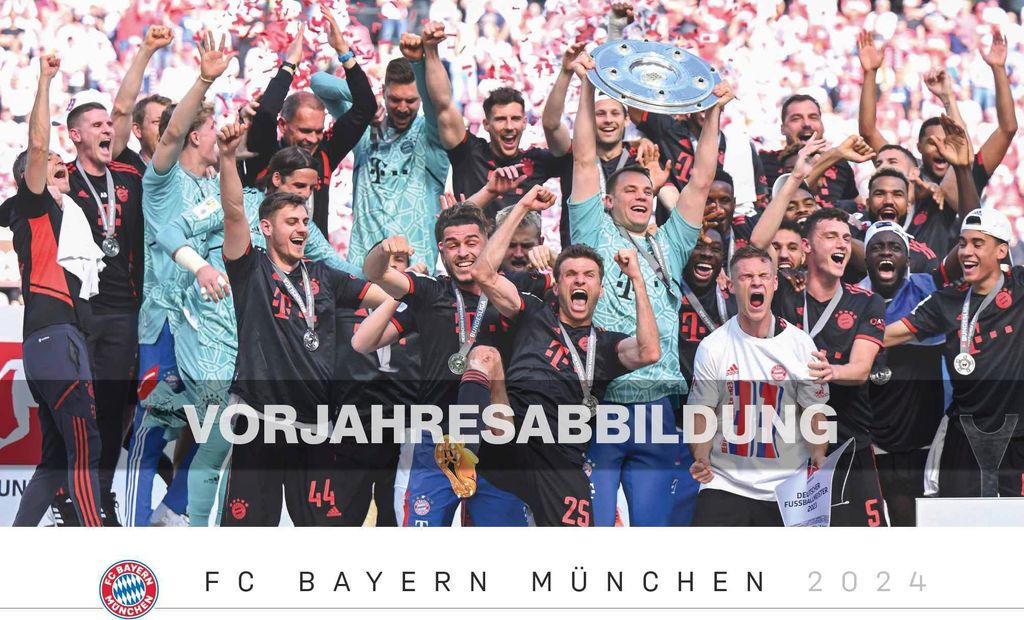 FC Bayern München 2025 Wand-Kalender - Fußball-Kalender - Fan-Kalender - 60x50 - Sport