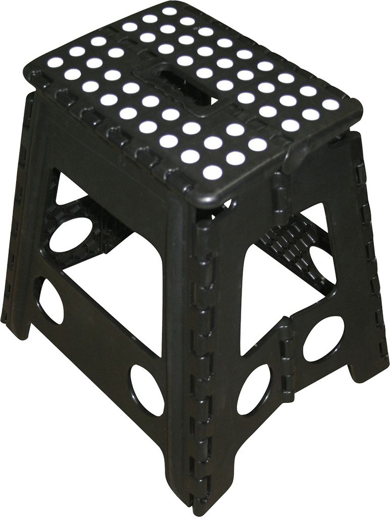 Benson Faltbarer Hocker Groß - Schwarz/Weiß Produktbild 