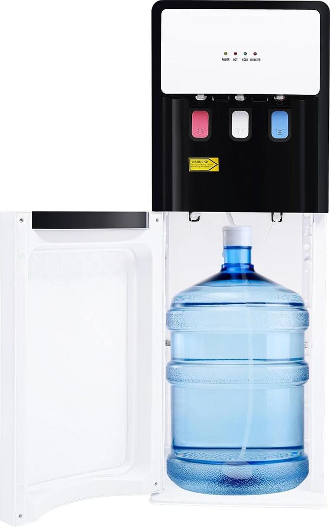 Wasserspender - Standgerät mit Bodenbeladung - Ohne Strom - Für Zuhause und Büro - Weiß