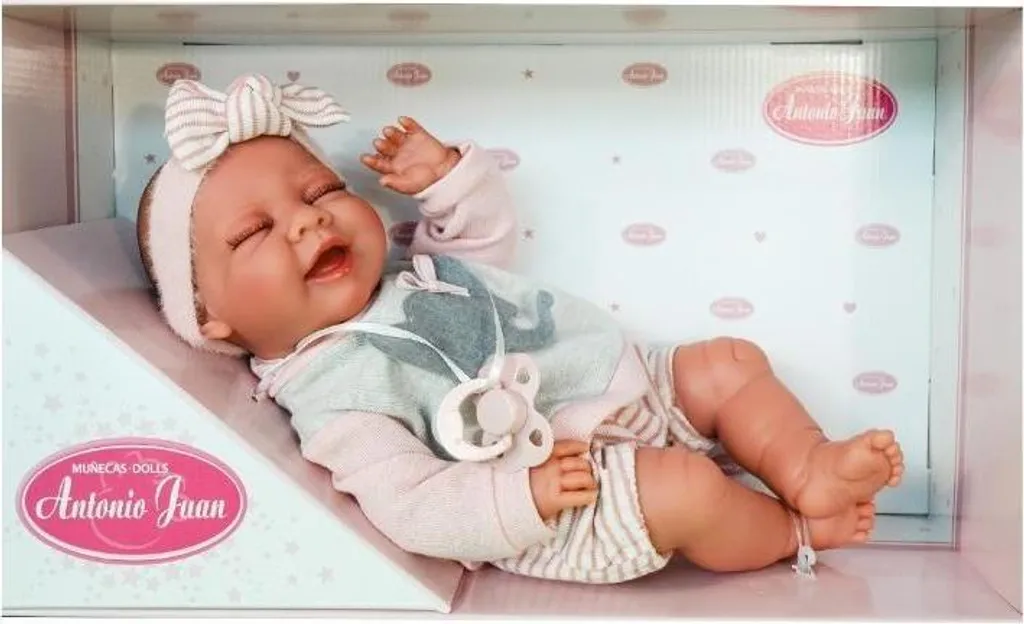 Poupée de Sommeil Enfant Antonio Juan Lune pour Rituels du Coucher Rose