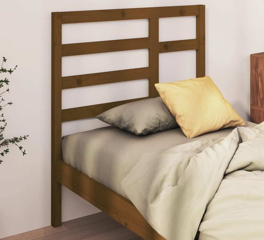 The Living Store Bett-Kopfteil Honigbraun 96x4x104 cm Massivholz Kiefer