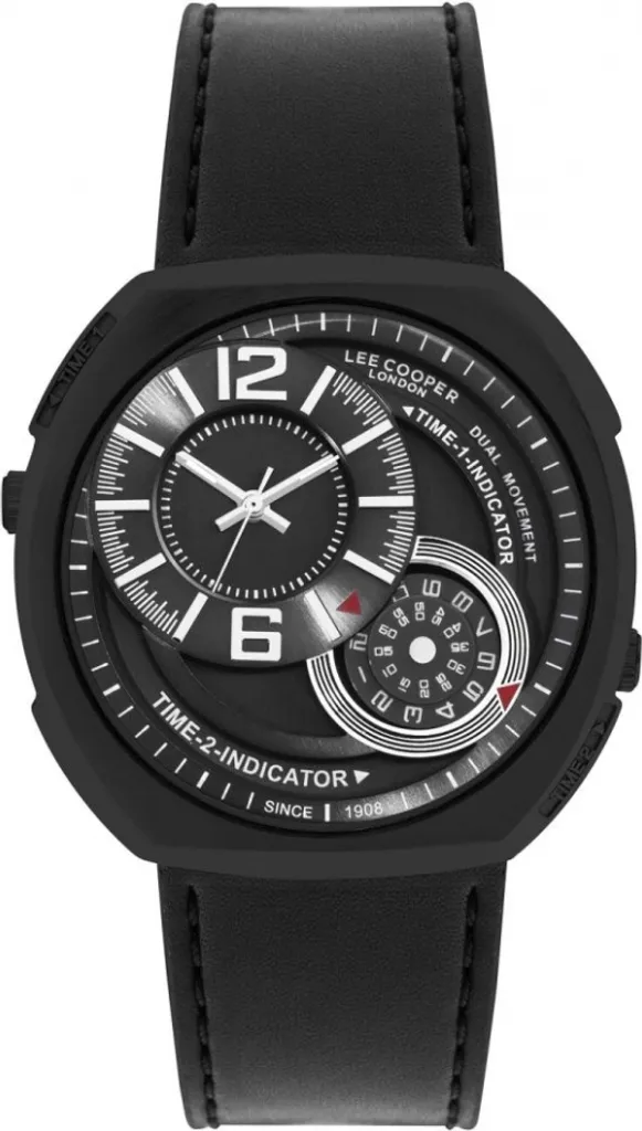 Montre Analogique Noire pour Homme Lee Cooper LC07805.651 Look Mode