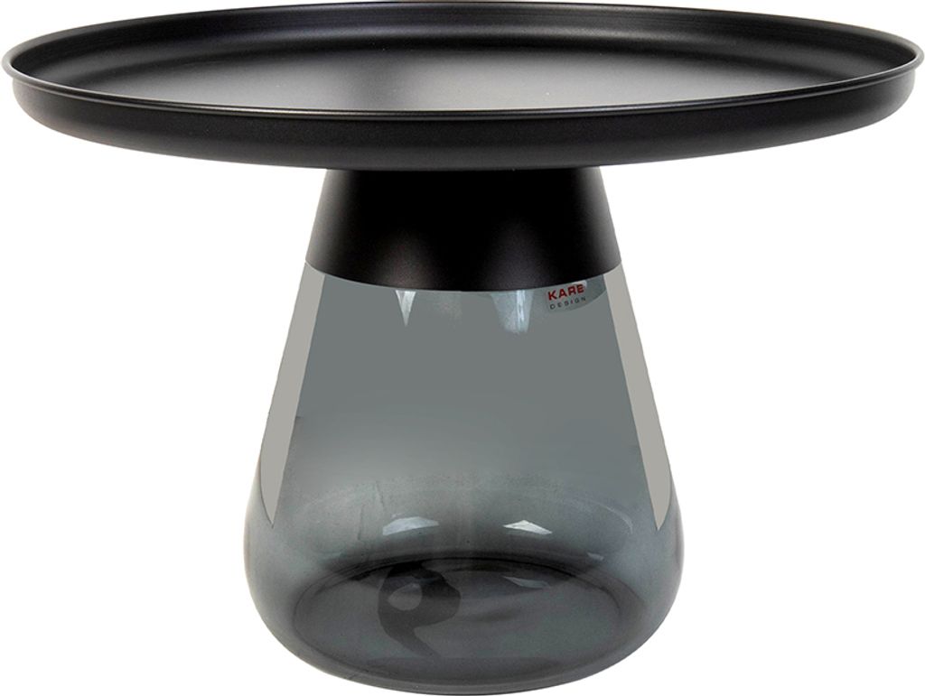 KARE Tisch BOTTIGLIA SMOKE 60 schwarz