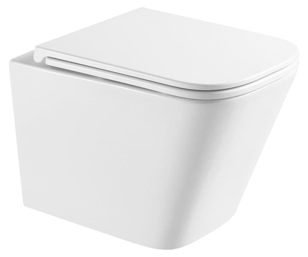 SAT B-Way Wand-WC Softclose-Sitz eckig spülrandlos Produktbild 
