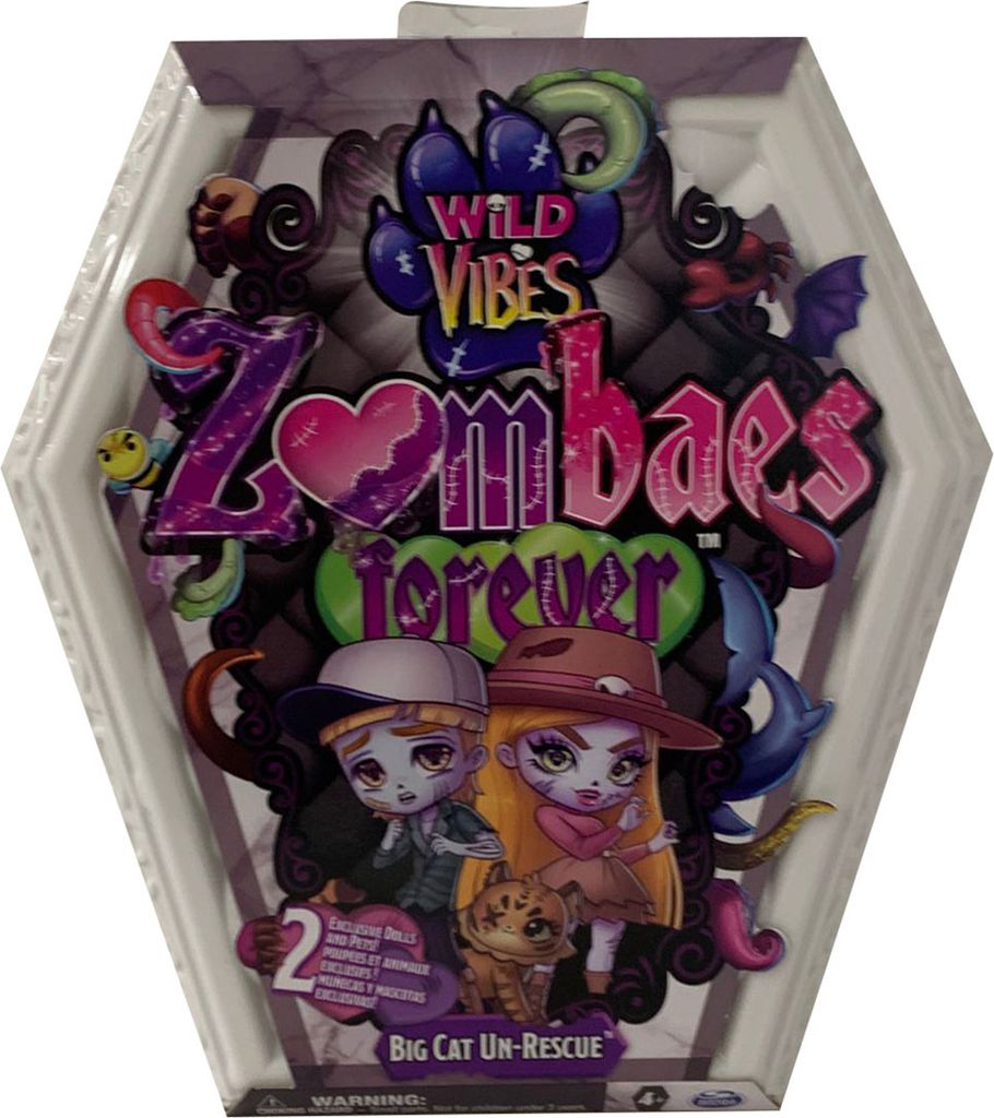 Spin Master Zombaes Forever Wild Vibes Spiel-Set Puppen Sargform-Box, Figuren, Haustiersarg, Zubehörteile