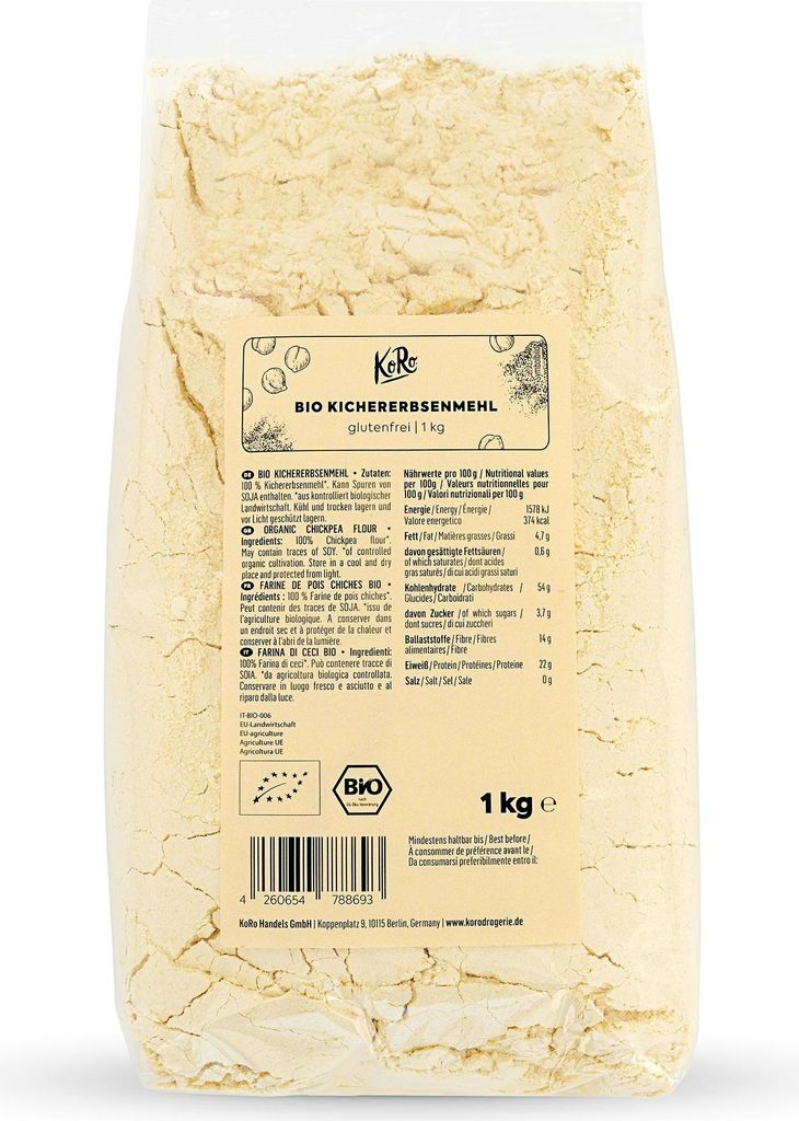 KoRo I  Kichererbsenmehl 1 kg Produktbild 