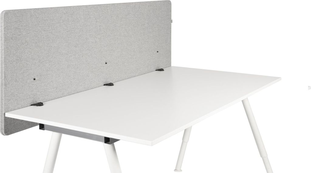 hjh OFFICE Tischtrennwand FLEXMIUT D 160 Trennwand Schreibtisch Raumteiler Indoor 62.0 x 160.0 x 2.0 cm