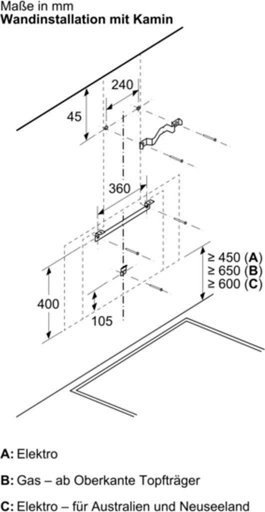 Siemens Wandesse 80 cm Klarglas schwarz bedruckt LC81KAN60 Produktbild 7
