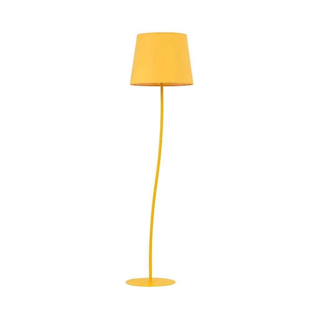 Kinderzimmerlampe Metall Stoff 150 cm Gelb E27 Kinderlampe