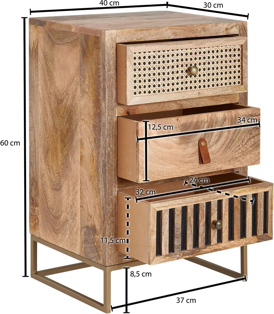 Table de chevet en bois robuste pour ranger et désencombrer la nuit - 6