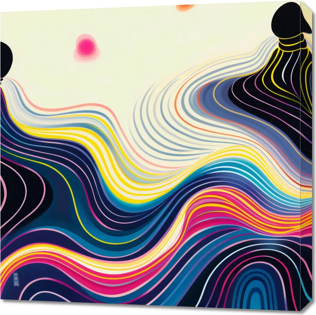 Tableau déco 70x70 cm Surface aquatique - Décoration murale thématique