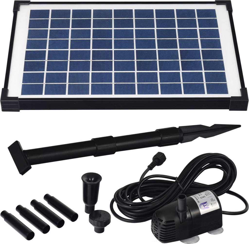 Agora-Tec® Solar Springbrunnenpumpe Teichpumpe - Set  AT - Produktbild 