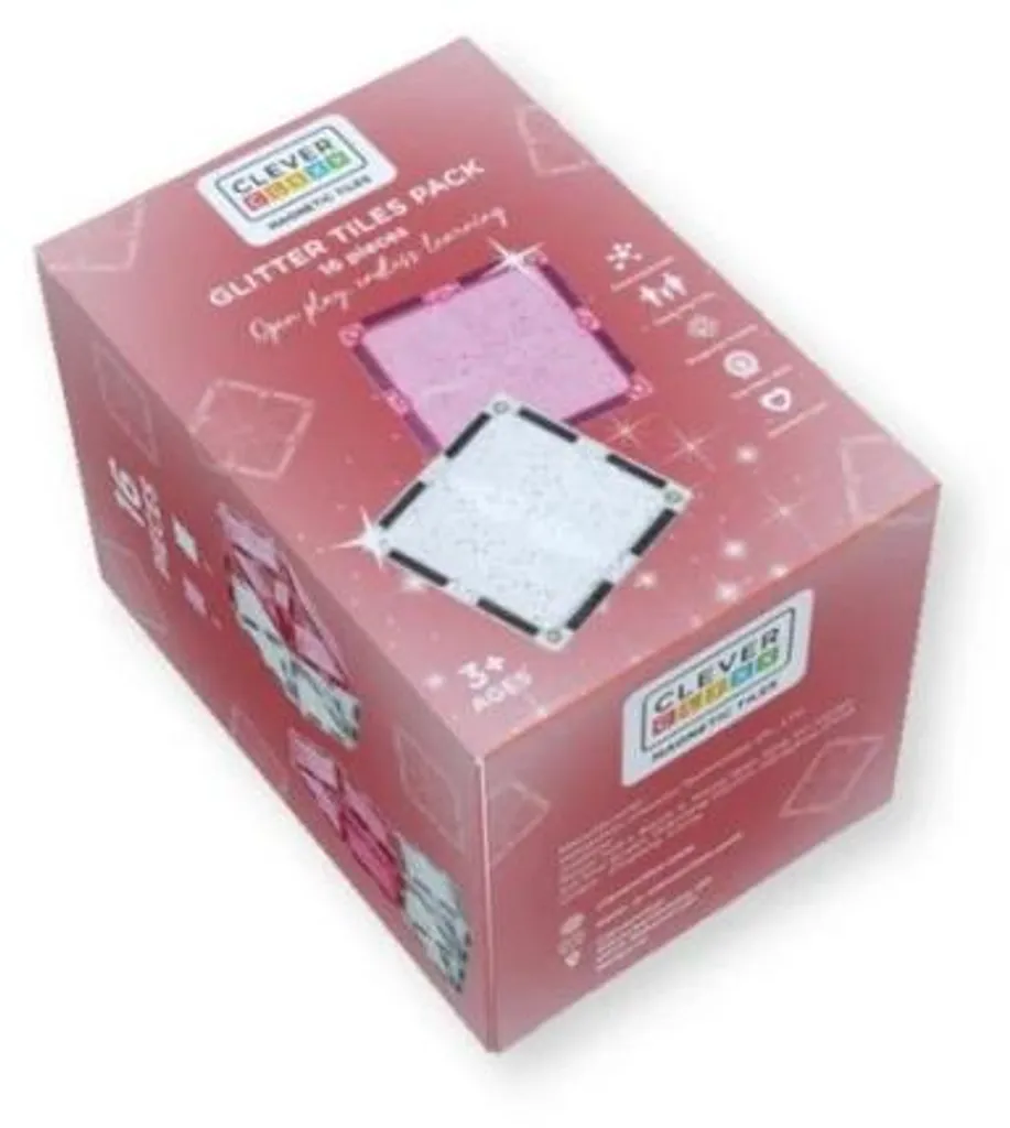 Jeu de construction magnétique Cleverclixx avec plaques brillantes 60pcs - 2
