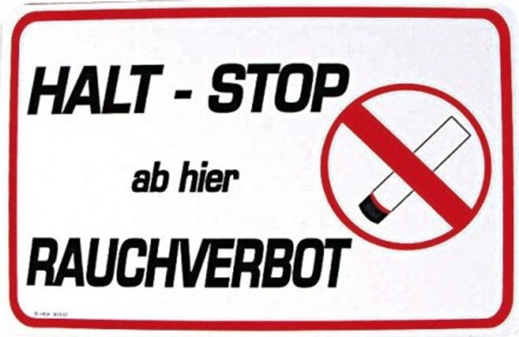 Verbotsschild - Halt-Stop ab hier RAUCHVERBOT - 308553 - Gr. ca. 30x20cm
