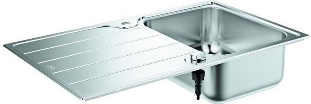 Edelstahlspüle K500 31571_1 mit 1 Becken Abtropffläche 860x500mm