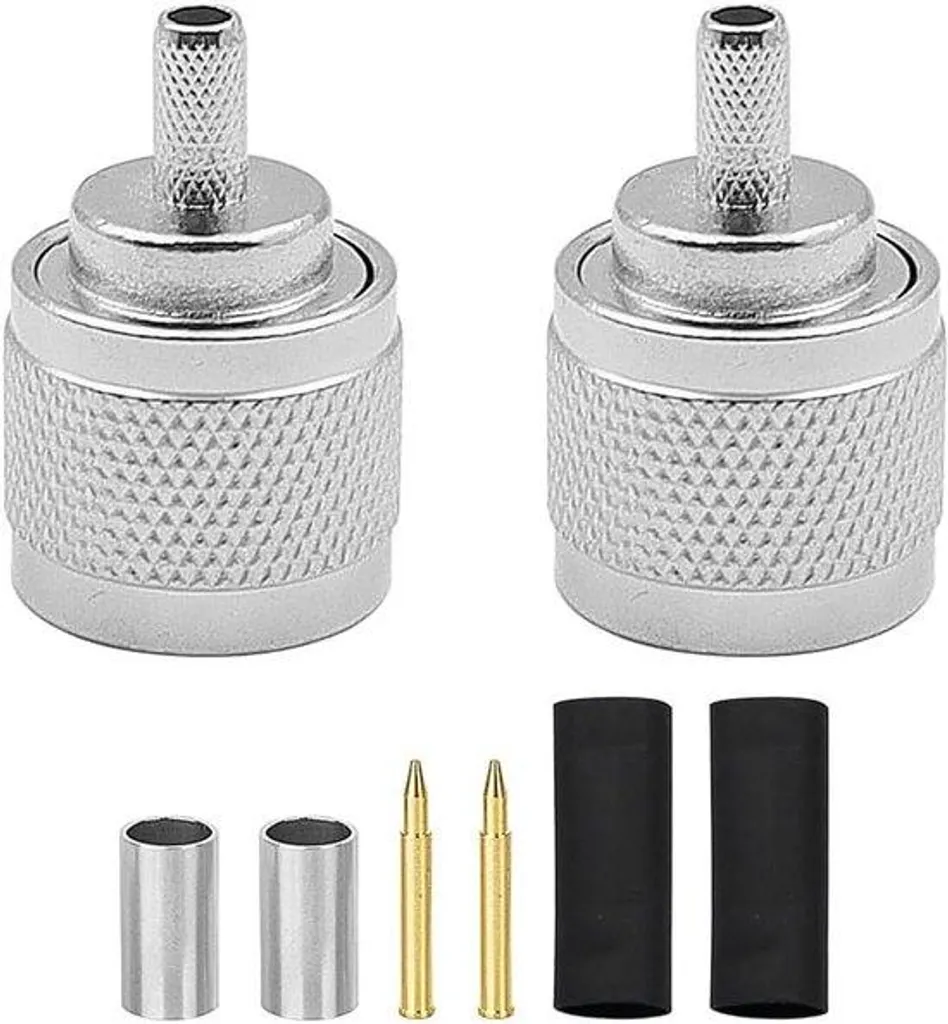 Connecteur coaxial RF LMR240 haute performance plaqué or - Lot de 2