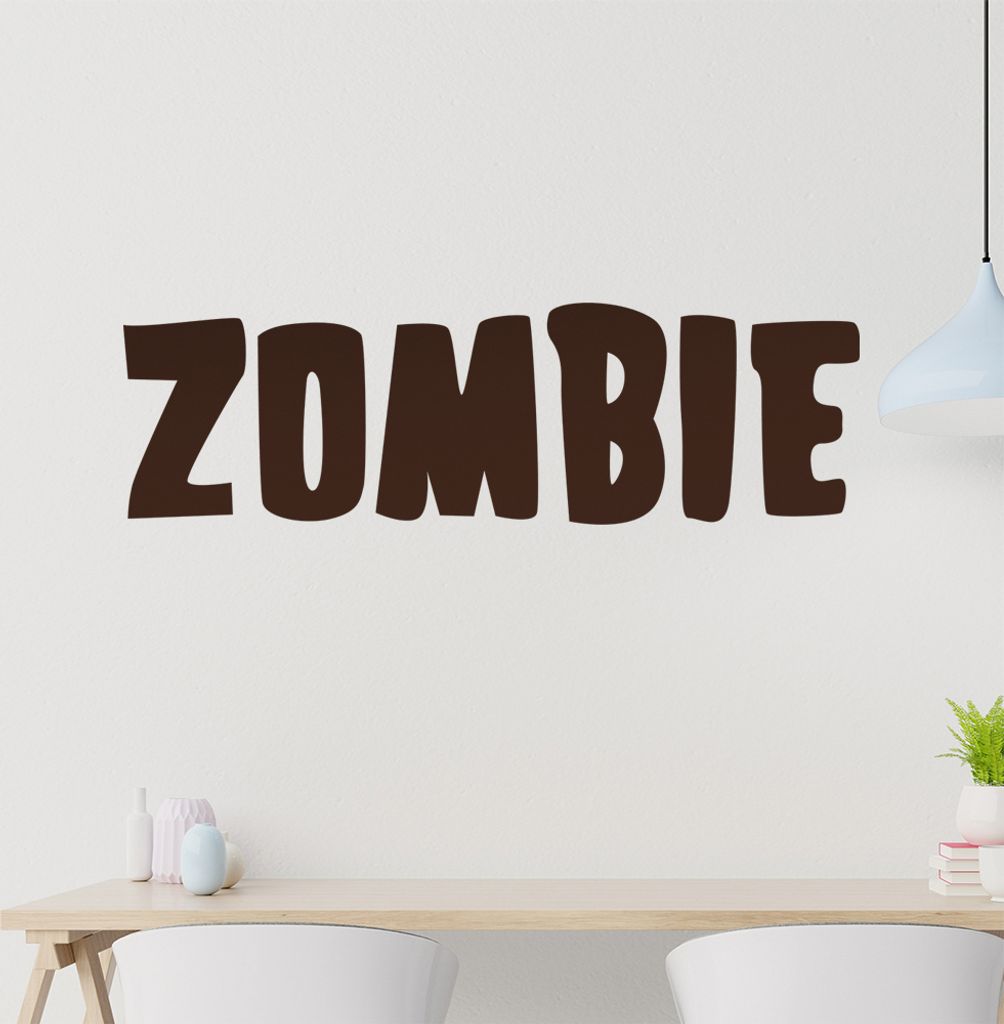 Zombie Wandtattoo in 6 Größen - Wandaufkleber Wall Sticker - Dekoration, Küche, Wohnzimmer, Schlafzimmer, Badezimmer
