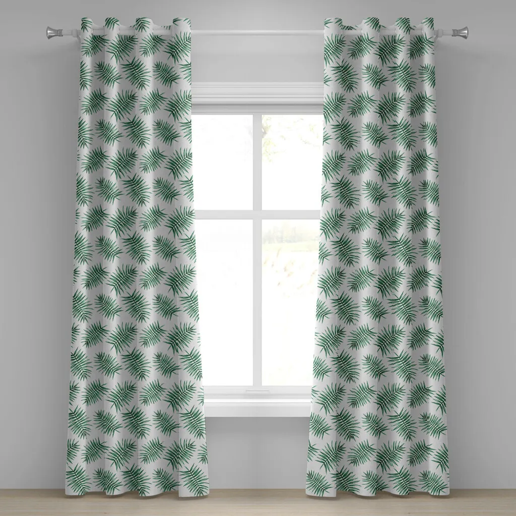 Rideau occultant décoratif jungle tropicale 280x175 cm pour chambre zen