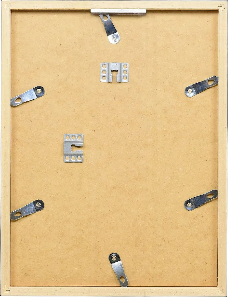 Cornice Per Poster In Legno Naturale, Formato A2 (41,9x59,4 Cm) Con Passepartout Per A3, Vetro Acrilico, Da Parete
