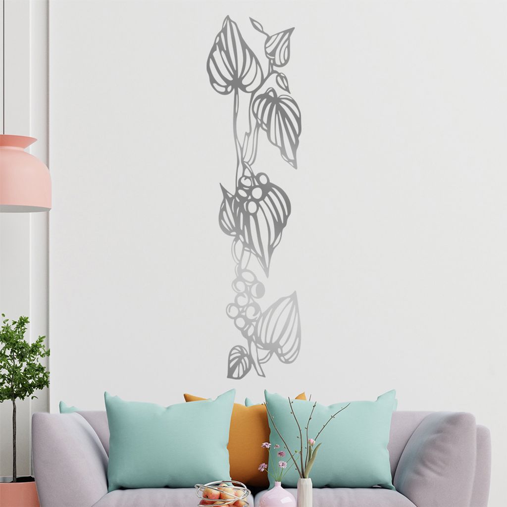 Blumen - Ranken Wandtattoo in 6 Größen - Wandaufkleber Wall Sticker - Dekoration, Küche, Wohnzimmer, Schlafzimmer, Badezimmer