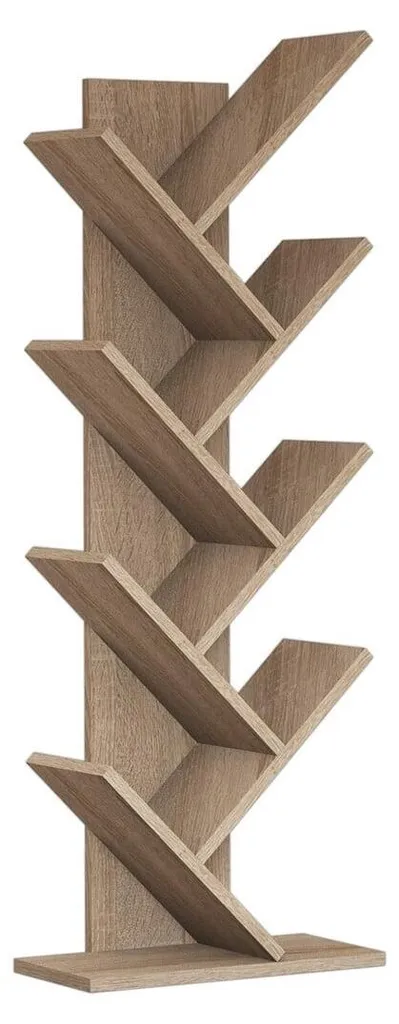 Meuble de rangement colonne AUBE - Bibliothèque 8 niches de 128,5 cm