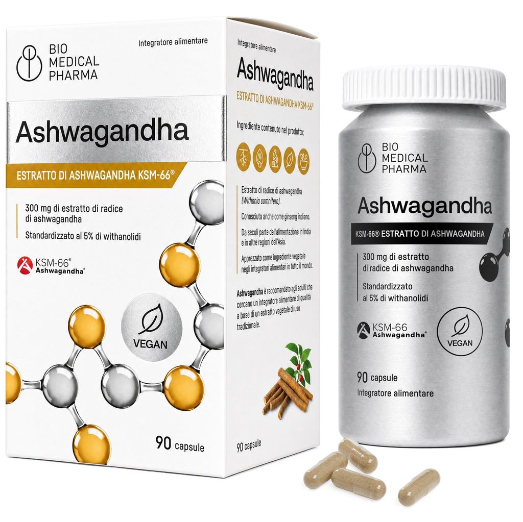Ashwagandha KSM-66 Capsule altamente concentrate - 600 mg Immagine del prodotto 