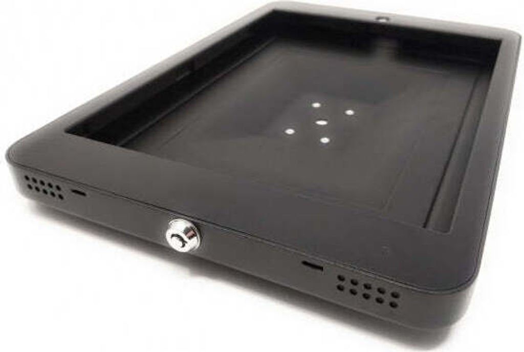 SYSTEM-S Abschließbare Wandhalterung für iPad Pro 12,9 Zoll (nur 2015+2017) in Schwarz