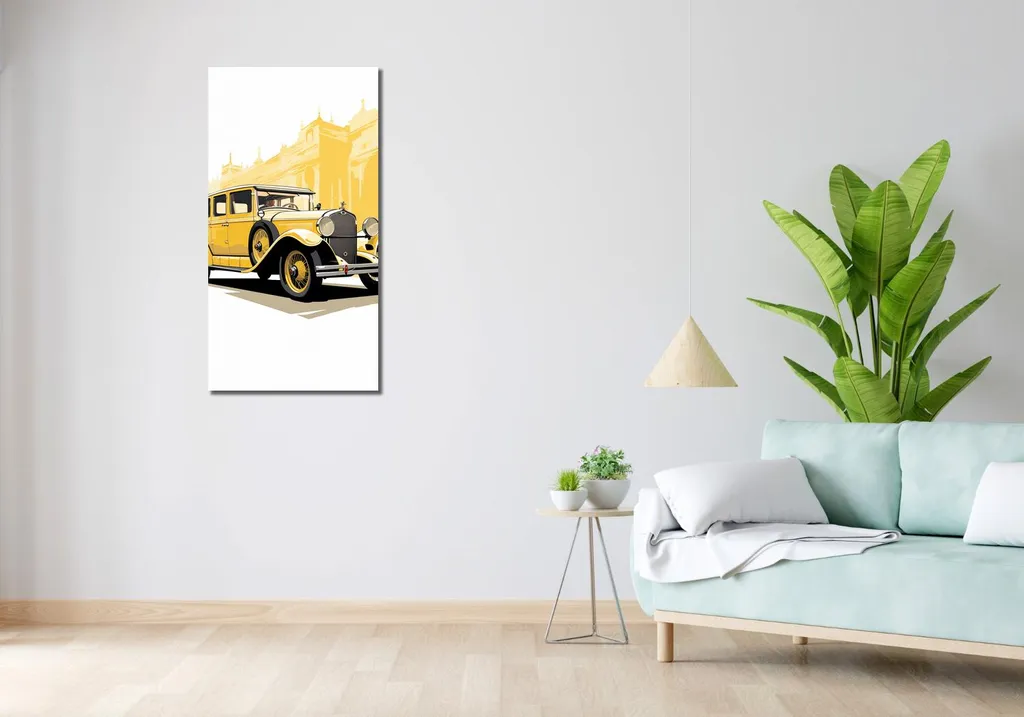 Image 50x100 cm Classique Automobile - Déco Murale Loft Industriel - 2