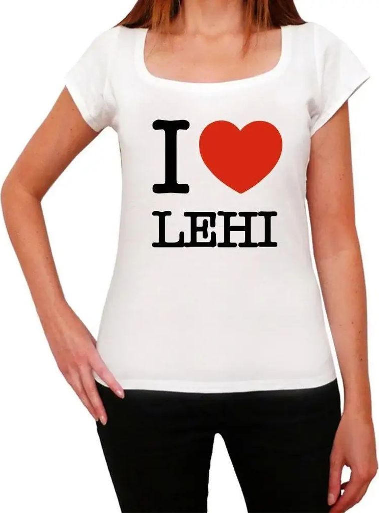 Damen Grafik T-Shirt Ich liebe Lehi – I Love Lehi – Öko-Verantwortlich Vintage Jahrgang Kurzarm Lustige Druck Geburtstag Geschenk Frau