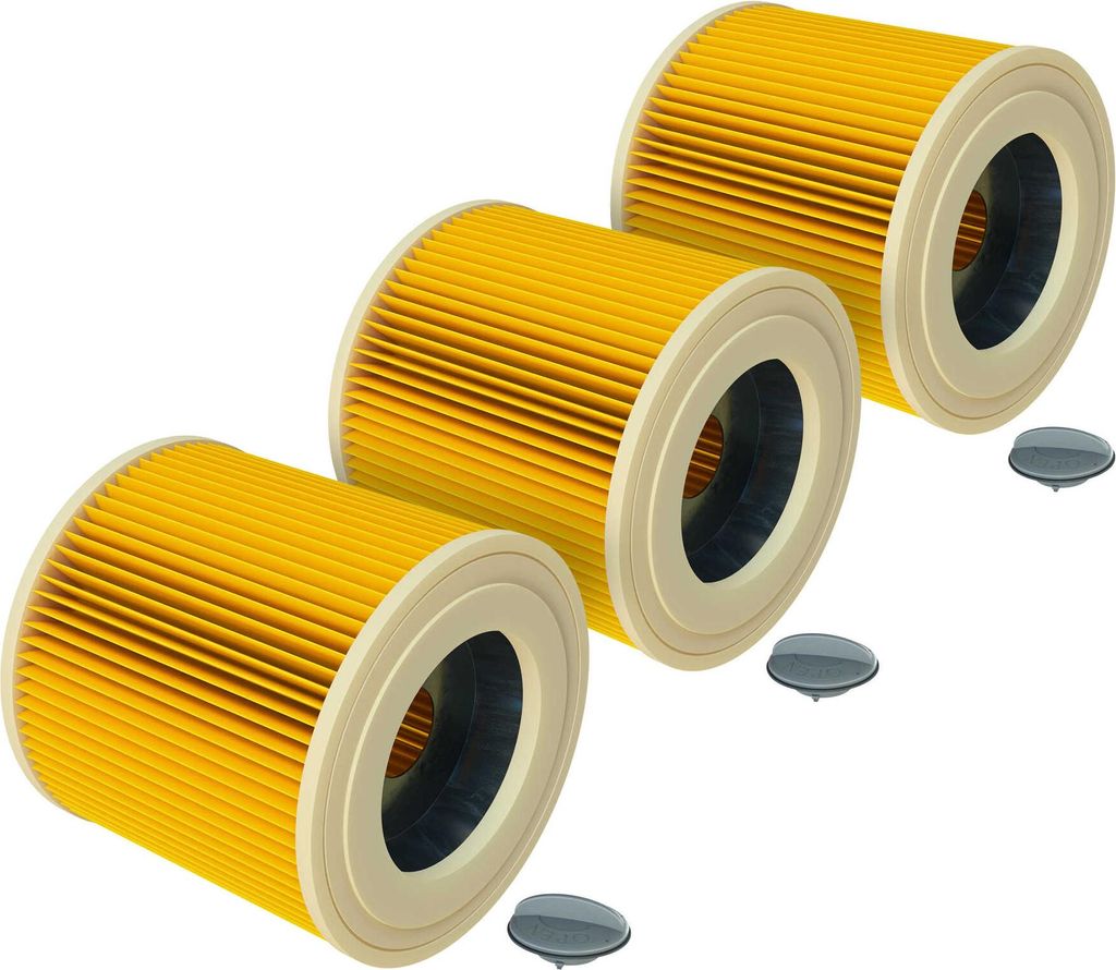 vhbw 3x Faltenfilter kompatibel mit Kärcher WD 2.500 M, WD Produktbild 