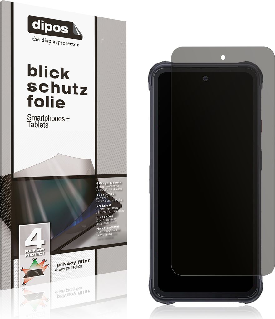 Blickschutzfolie für Cubot KingKong Power matt Schutzfolie Folie Display Schutz dipos