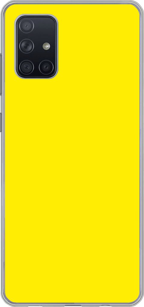 MuchoWow Handyhülle Schutzhülle Hülle für Telefoonhoesje Samsung Galaxy A51 5G Gelb - Zitrone - Neon - Farben Silikon Softcase Handy Hülle -...