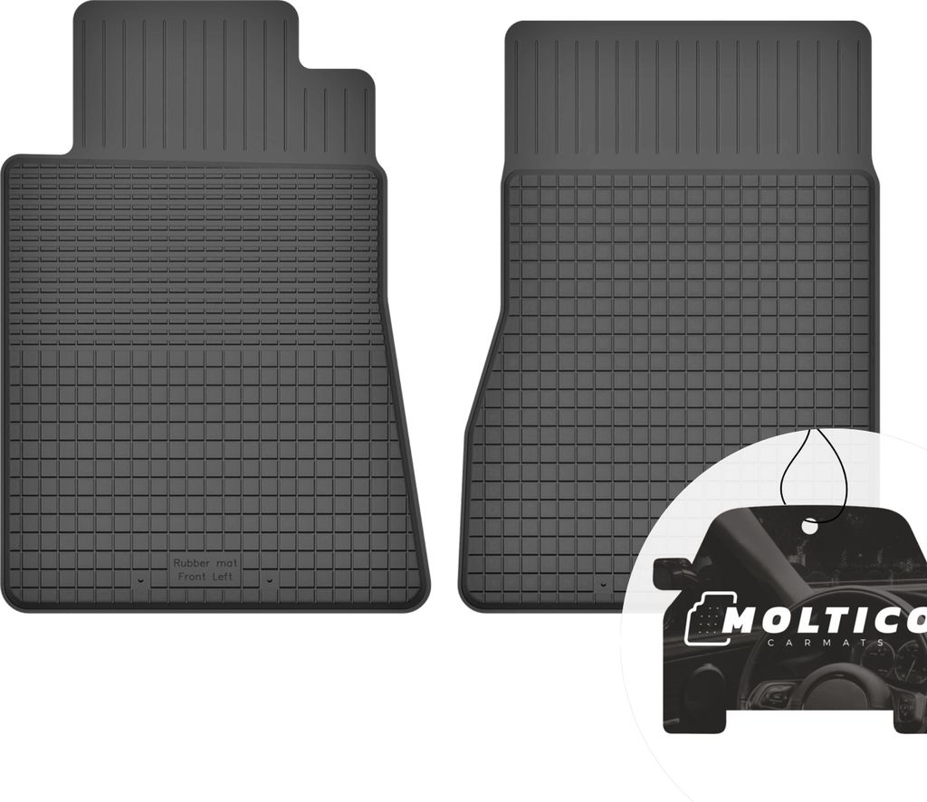 Gummimatten mit Rand Auto Fußmatten Gummi Automatten Passgenau 2-teilig Set - passend für Mercedes SLK R170 1996-2003