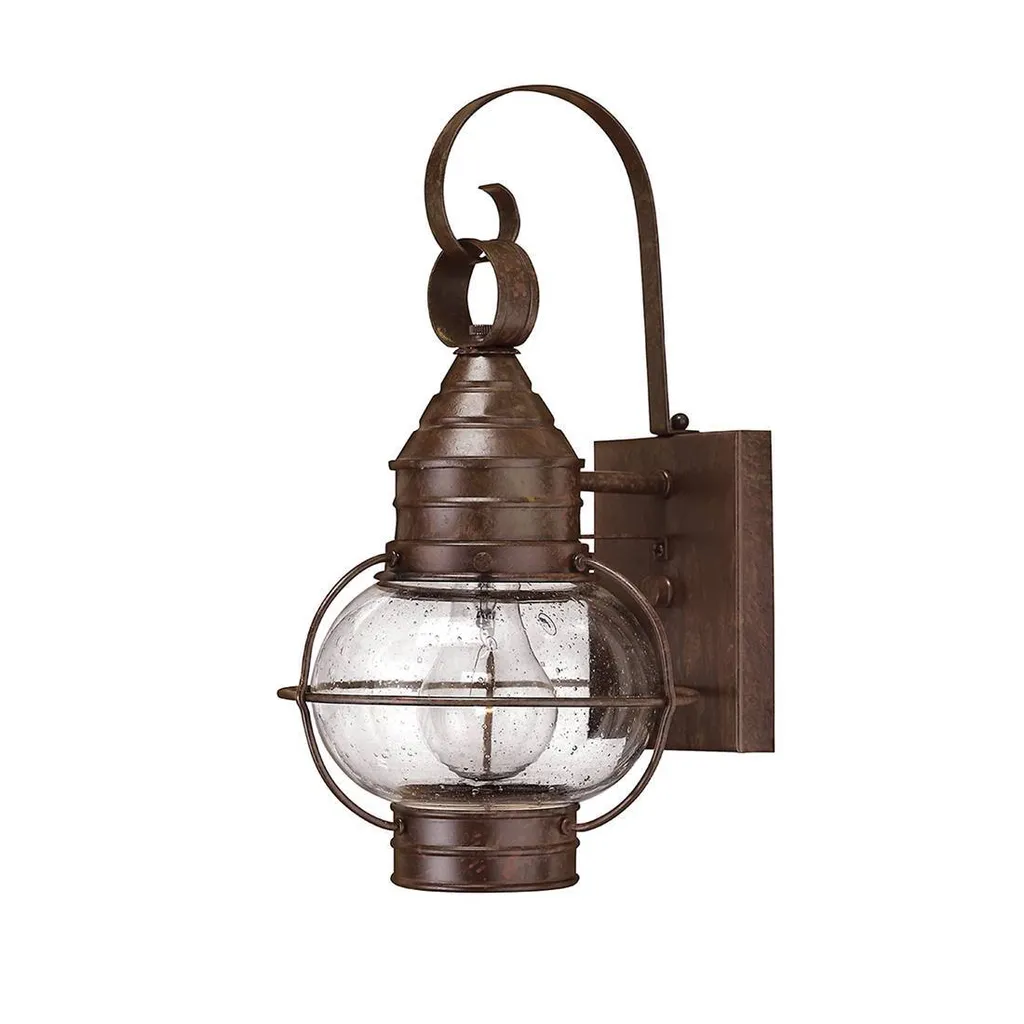 Lanterne murale extérieure en laiton brun 35cm style Cape Cod E27