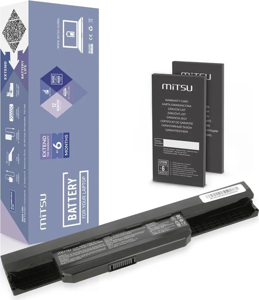 Batterie Mitsu pour Asus A53 et K53 - 4400 mAh 48Wh haute performance