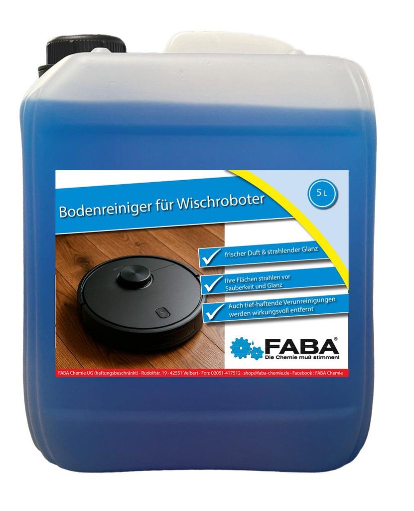 FABA Bodenreiniger für Wischroboter Konzentrat duftend 5 Liter
