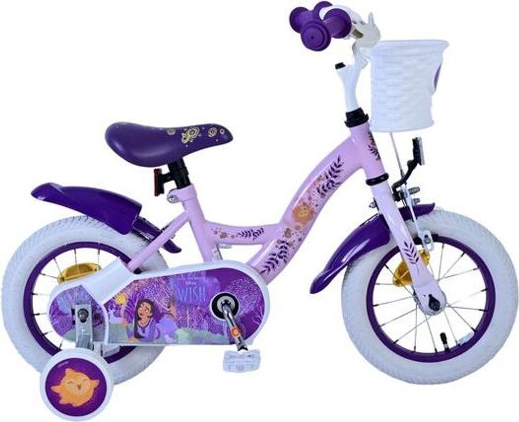 Disney Wish Kinderfahrrad - Mädchen - 12 Zoll - Lila Produktbild 