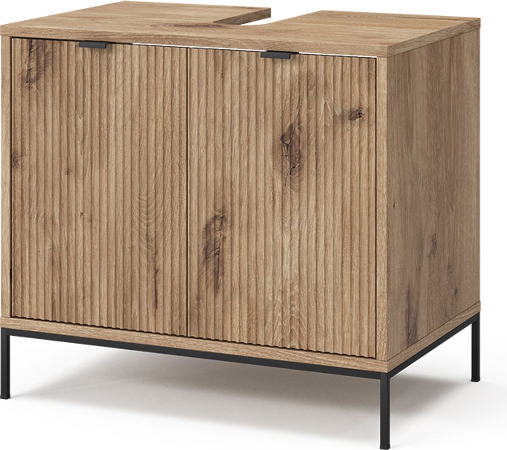 Waschtischunterschrank Vicco Eliza Viking Oak 70 x 63 cm mit 2 Türen, Model 49515