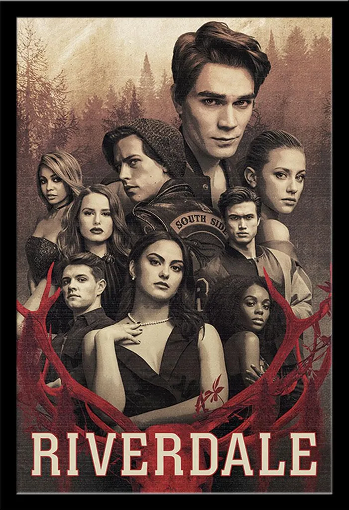 Poster Riverdale Let the Game Begin avec Cadre Maxi MDF Noir Shinsuke