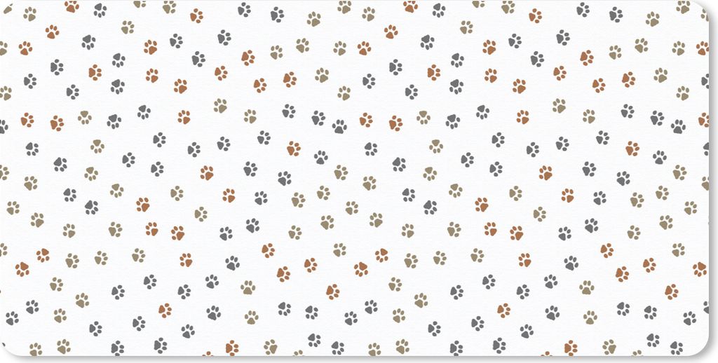 MuchoWow Mauspad Mousepad Katzen - Pfotenabdruck - Haustiere - Muster 60x30 cm - Mousepads - Maus Mat - Pad - Mausunterlage - Nachhaltig