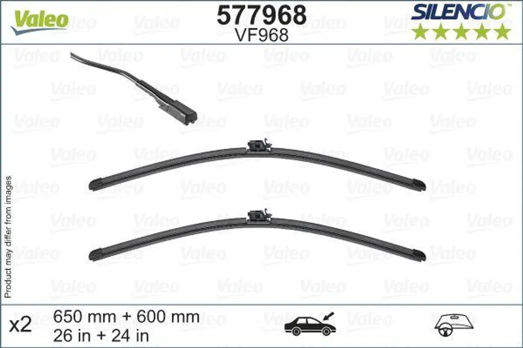 Valeo 577968 Essuie-glace Silencio OE 9108240000 pour Sprinter