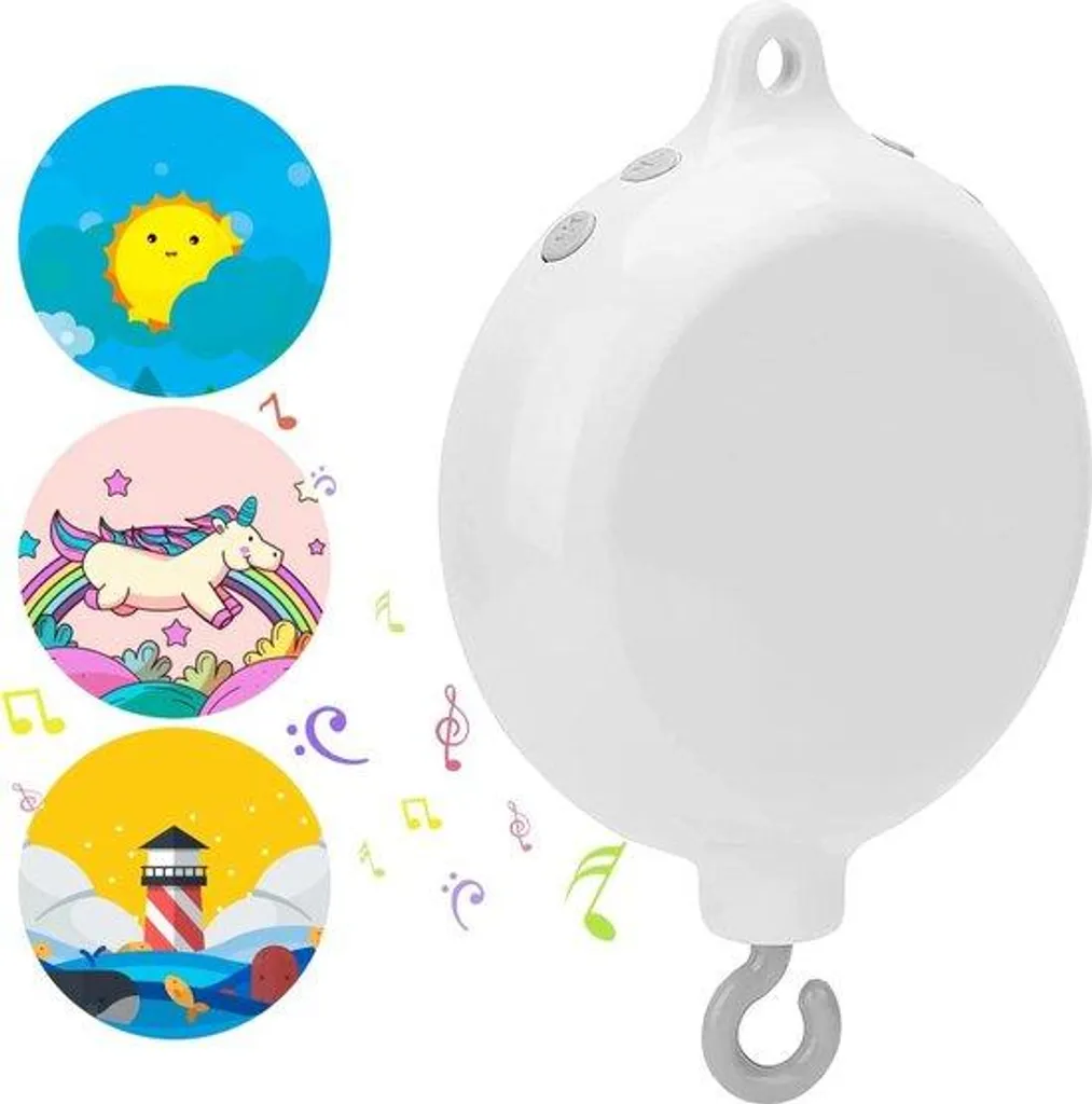 Boîte à musique avec batterie lithium et 35 sons pour sommeil bébé