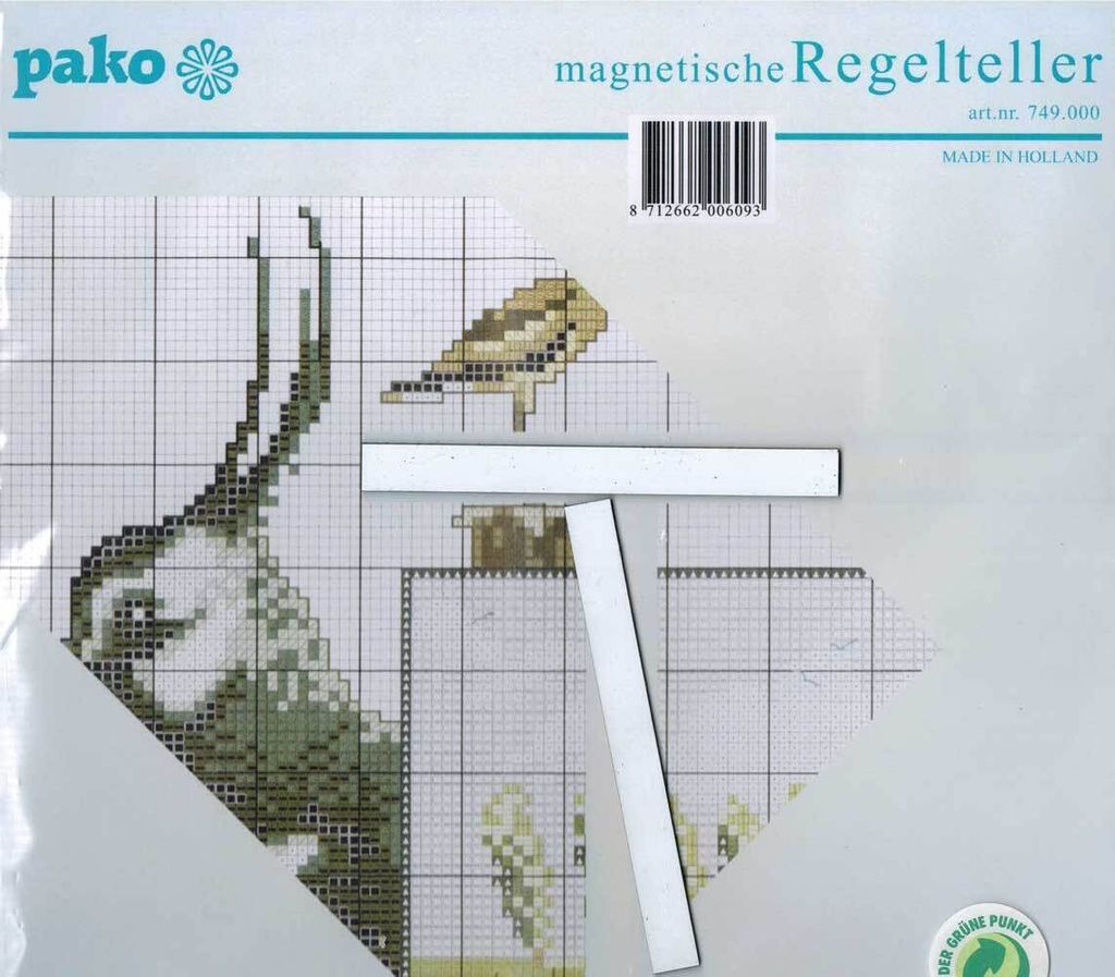 Pako Reihenzähler magnetisch mit Metallplatte 23x23cm, 749.000