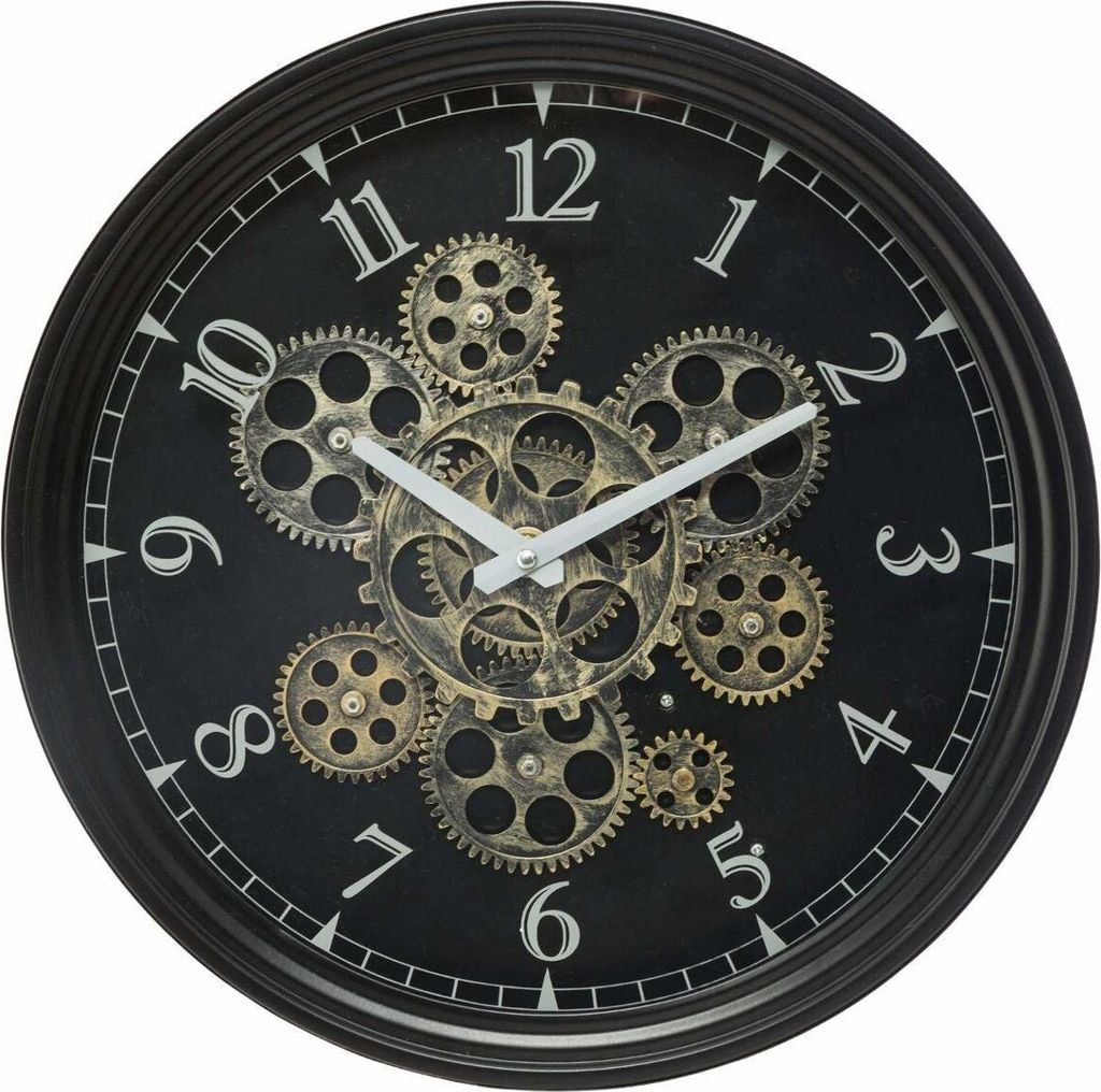 L'horloge murale ronde avec des graphiques d'engrenage Image du produit 